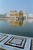 Amritsar - the Golden Temple - the Hari Mandir at the center of the the Pool of Nectar.